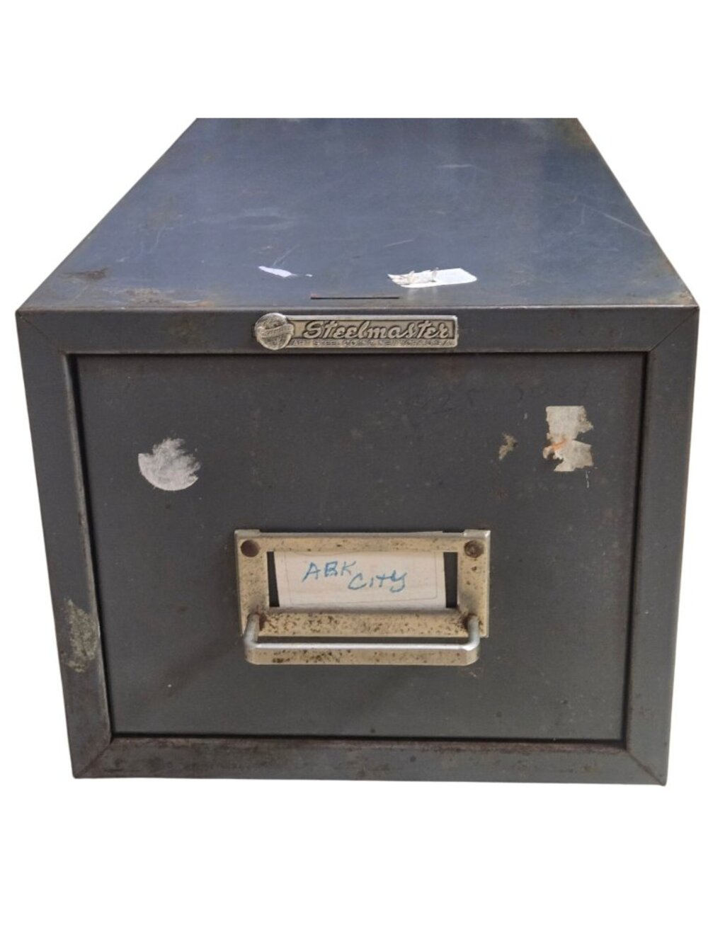 Steelmaster Metal Industrial Card File Drawer Postcard Photo Storage Office Vtg